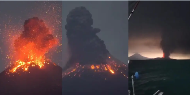 Indonesia: el volcán Anak Krakatau con furia entra  en erupción y paraliza aeropuertos