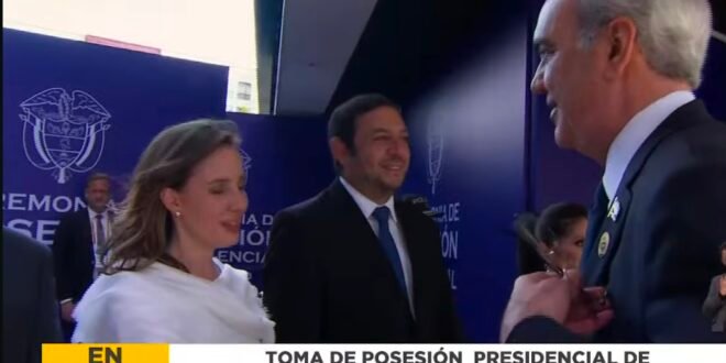 Luis Abinader participa en posesión gobierno colombiano