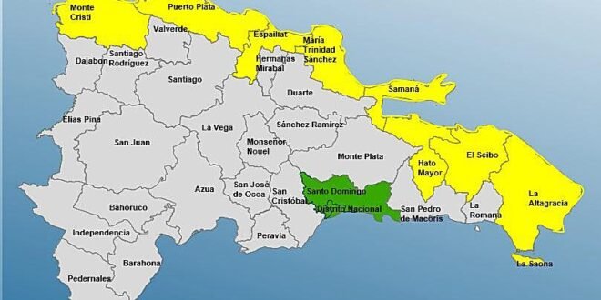 Incidencia de Erin continuará en RD: pronostican aguaceros y tormentas eléctricas en la tarde